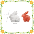 DIY rabbit silicone mold for Easter candles with precise 7.4cm size dimensions - Rabbit 002 / White