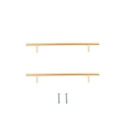 Set of two brushed gold T-bar cabinet pulls with screws for furniture hardware - 1 Pair Medium Tray Handles (Gold)