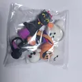 6er-Set Halloween Silikon Strohhalmabdeckungen mit Katze, Geist und Kürbis Motiven - 5er-Set (Sortiert)