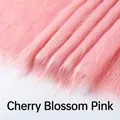 Faux rabbit fur fabric in cherry blossom pink with soft long plush texture for DIY - 5cm Width * 180cm / Sakura Pink