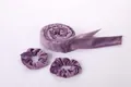 Heatless hair curler set in purple velvet featuring two large scrunchies and headband - Purple Large Scrunchies Set