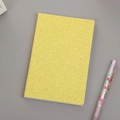 Sparkly yellow glitter sequin notebook with cherry pen stationery set for students - Yellow