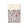 Adesivi per nail art in metallo con motivi a fuochi d'artificio rossi e argento - MS861-Oro rosso