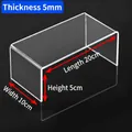 Clear acrylic U-shaped riser shelf 20x10x5cm with 5mm thickness for cabinet storage - 20x10x5cm (4mm)