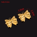 Pendentifs nœuds en acier inoxydable doré pour la création de bijoux DIY - Style B / Or