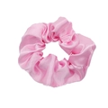 Pink satin scrunchie with silky finish for women hair styling in a minimalist design - Pink