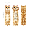 Absorbent orange tabby cat hand towel made of soft microfiber with 60cm length - Orange
