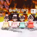 Miniature Chinese beauty resin phone holder for desk, set of four traditional style statues - Ancient Beauty Phone Stands Set of 4