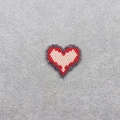 Handmade Miyuki bead heart charm in pink and red gradient for DIY jewelry making - 003-Pink Red Gradient Heart