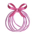 Set di braccialetti rosa glitterati con paillettes lucide e fiocco in raso fucsia - Set di braccialetti glitter rosa viola con fiocco (30054)
