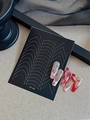 Christmas nail stickers set with YT 06 model guide and long coffin cherry design - French Style (YT06)