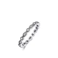 S925 sterling silver eternity ring featuring marquise and round cubic zirconia stones - Rhr373 / US Size 7