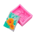Silikonform für Gänseblümchen-Seife und DIY-Sonnenblumen-Bastelkerzen in Pink - Rosa