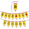 Striscione Back to School a forma di matita con mele, dimensioni singole 8,1x18 cm - Stile Striscione Matita