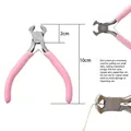Pink 10cm mini end cutting pliers for jewelry making and precision wire cutting - Pink Handle End Cutting Pliers