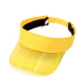 Vibrant yellow PVC open-top sun visor hat with comfortable fabric headband - Yellow