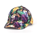 Tropical fruit and palm leaf print baseball cap with skull and tie-dye patterns - Tropical Skull Print Style (24#)
