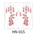 Red lace henna tattoo sticker temporary floral hand body art design model template - 220X210MM / HN-015