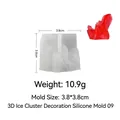 Moule en silicone cristal 3,8x3,8cm pour résine époxy et fabrication bougies - Style 9 Grappe de Cristal