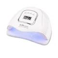 White 150W UV LED nail lamp with LCD screen and 45 beads featuring a US flat plug - SUN X5 Max White-US Plug