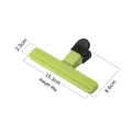 Green plastic T-shaped food sealer clip with black handles weighing 48g and 15.3cm wide - Large / Green Large