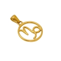 Collier en acier inoxydable doré avec pendentif ajouré du signe du Capricorne - Capricorne - Pendentif Simple