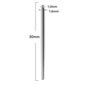 316L stainless steel body piercing guide needle with 1.6mm rod and 1.0mm thread size - Internally Threaded Insertion-1.0mm Thread 1.6mm Thickness