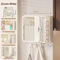 Creamy white wall-mounted kitchen utensil holder with Ag+ antibacterial protection - Large Capacity Wall-mounted / Large Capacity Cream White