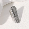 Silver Teardrop Textured Hammered Style (JR416-S7)