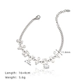 Artistic silver musical note bracelet in stainless steel with 16+4cm adjustable chain - Silver