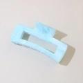 Elegant blue marble square hair claw clip for women made of premium resin with glossy finish - #abs Light Blue - 10.5cm Rectangle / Bulk (No Packaging)