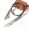 1.5mm dark coffee waxed cord necklace with silver lobster clasp and extension chain - Dark Coffee
