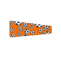 Orange soccer print sports headband for women yoga and fitness training - Soccer Orange