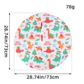Jupe de sapin de Noël de 73cm avec motif de dinosaure festif sur fond blanc - 73cm / Dinosaure
