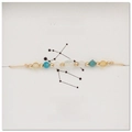 Detail of Gemini zodiac handmade bracelet with natural moonstone and apatite beads - Gemini