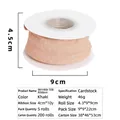 Khaki linen ruffle ribbon spool for floral bouquet and cake gift wrapping 4cm x 10y - 4cm Cardboard Roll / Khaki
