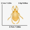 Ciondolo scarabeo in acciaio inossidabile 304 misure 3,1cm per 2,7cm e peso di 2,4g - Oro