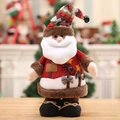 Bambola di Babbo Natale in piedi con cappello lavorato a maglia e campanelli - Babbo Natale