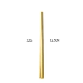 Golden 304 stainless steel chopsticks, 22.5cm length and 32g weight, polished finish - Gold Chopsticks