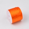 Bobina di cordino di raso arancione da 1,5 mm per nodi cinesi e creazione di gioielli DIY. - arancio-rosso