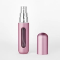 5ml pink portable refillable perfume atomizer bottle with window and silver spray nozzle - Matte Pink