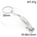 Silver metal hair clipper pendant keychain, 30mm ring, 48x12mm size, 27g weight - Steel Color Hair Clipper Keychain (KY1426-Z)