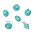 Set of 6 blue and gold acrylic pumpkin beads with 13.5mm diameter for DIY jewelry - #27 Pumpkin Cone Bead 20pcs/pack