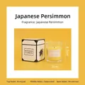 Japanese Persimmon scented candle in clear glass jar with Nordic style packaging box - Large Japanese Persimmon - Yellow