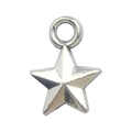 Ciondolo a stella in lega d'argento per la creazione di gioielli fai da te e collane - Piccolo Pentagramma (8x11mm)