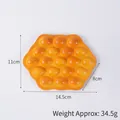Orange PU egg waffle snack model measuring 14.5x11x8cm for market window display - Small / Yellow