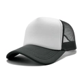 Classic black and white mesh trucker hat with sponge front panel and curved brim - One Size(56-58cm) / Upgraded Dark Grey