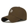Deep brown cotton canvas baseball cap with embroidered logo patch and NY lettering - Adjustable / Coffee