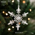 Fiocco di neve in acrilico con glitter, decorazione natalizia PXH035 10cm per albero - Fiocco di Neve 10CM / 1 Pezzo