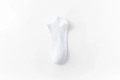 Classic white low-cut cotton boat socks with premium knit texture and seamless design - Bare Socks / White